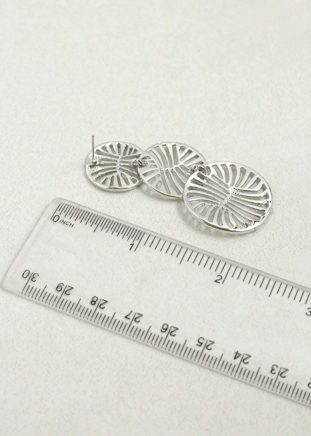 Triple Disc Dangle Earrings