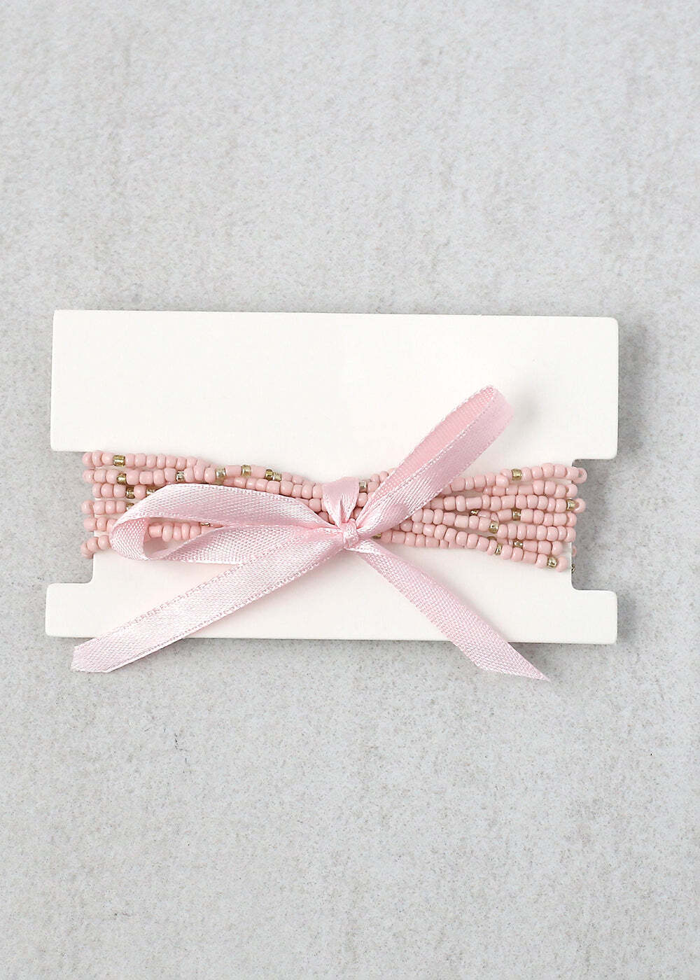 Multiple Beaded Bracelet with Ribbon