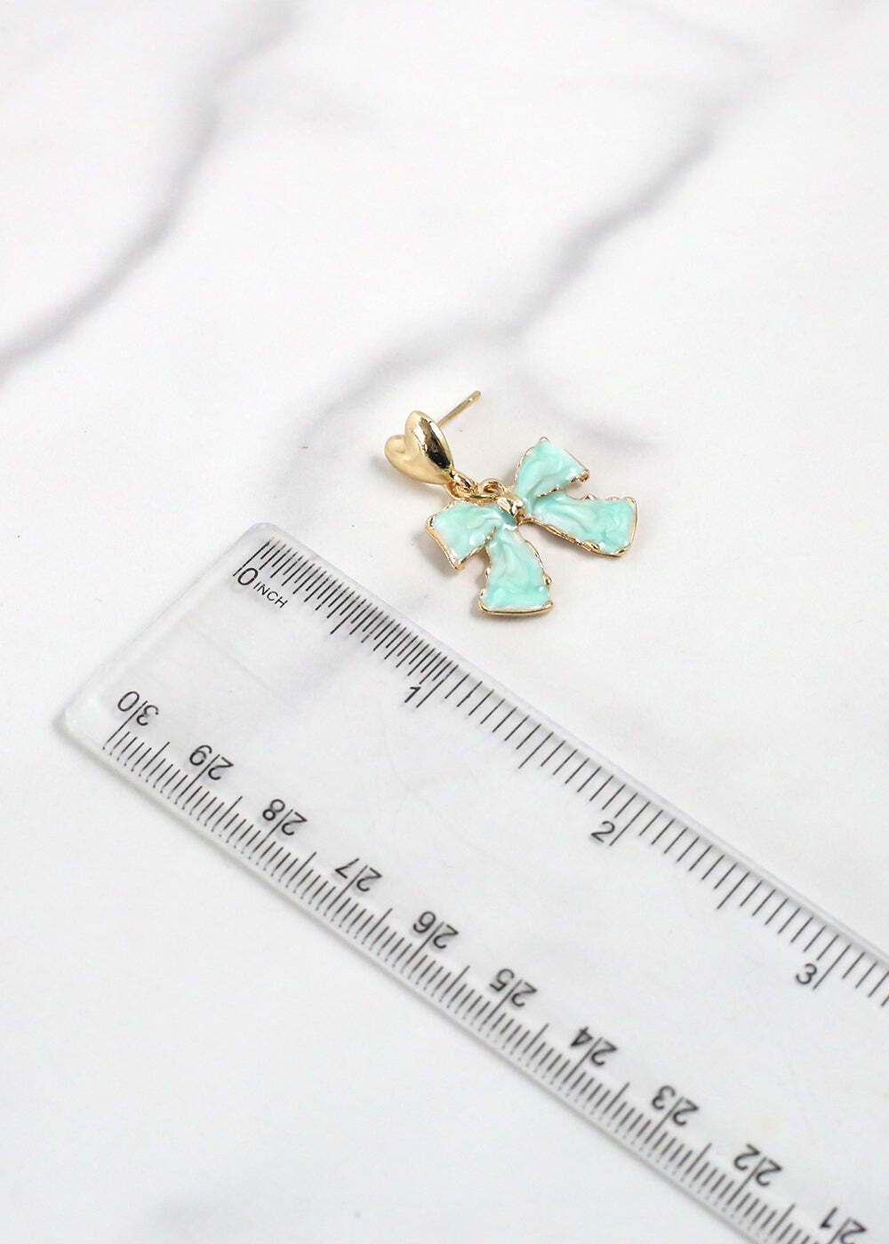 Elegant Marble Bow Earrings