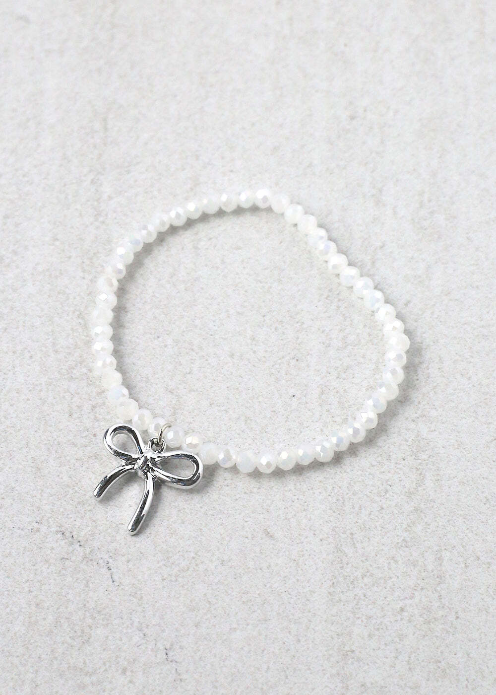 Bow Charm Beaded Bracelet