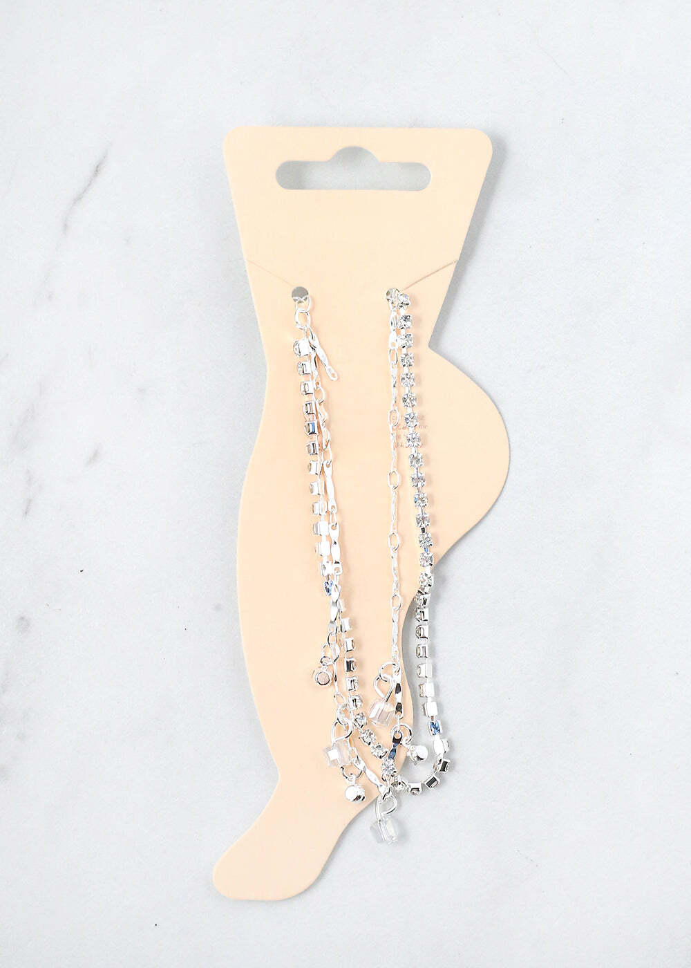 2-Layer Crystal Beads Anklet