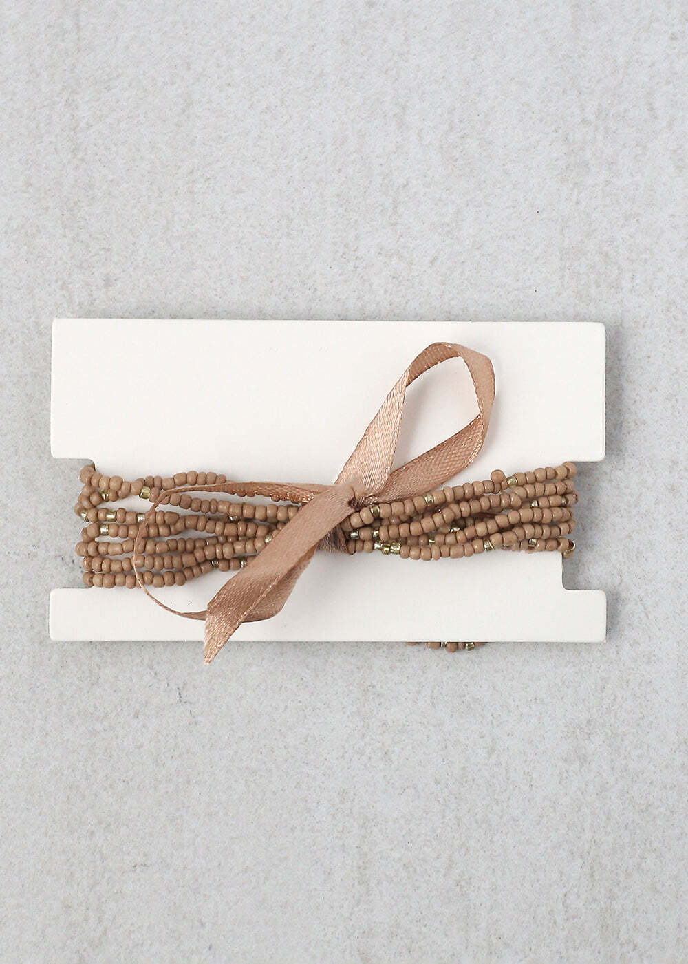 Multiple Beaded Bracelet with Ribbon