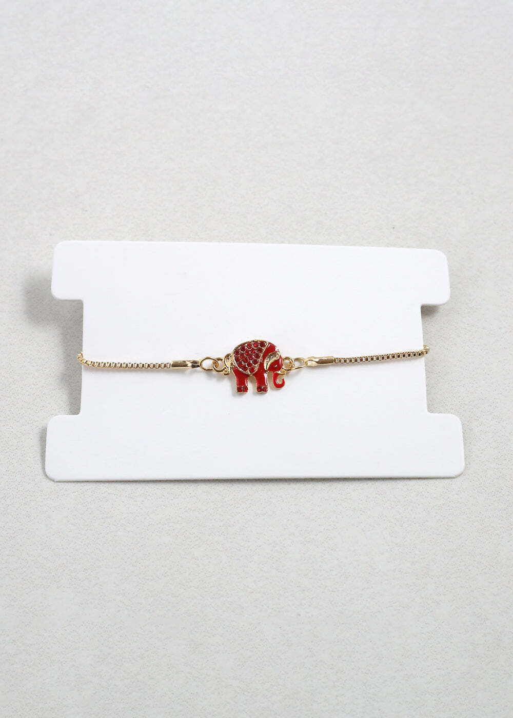 Gold Elephant Charm Bracelet