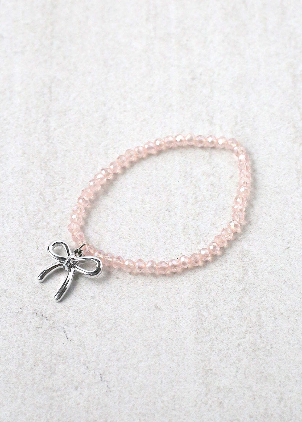 Bow Charm Beaded Bracelet
