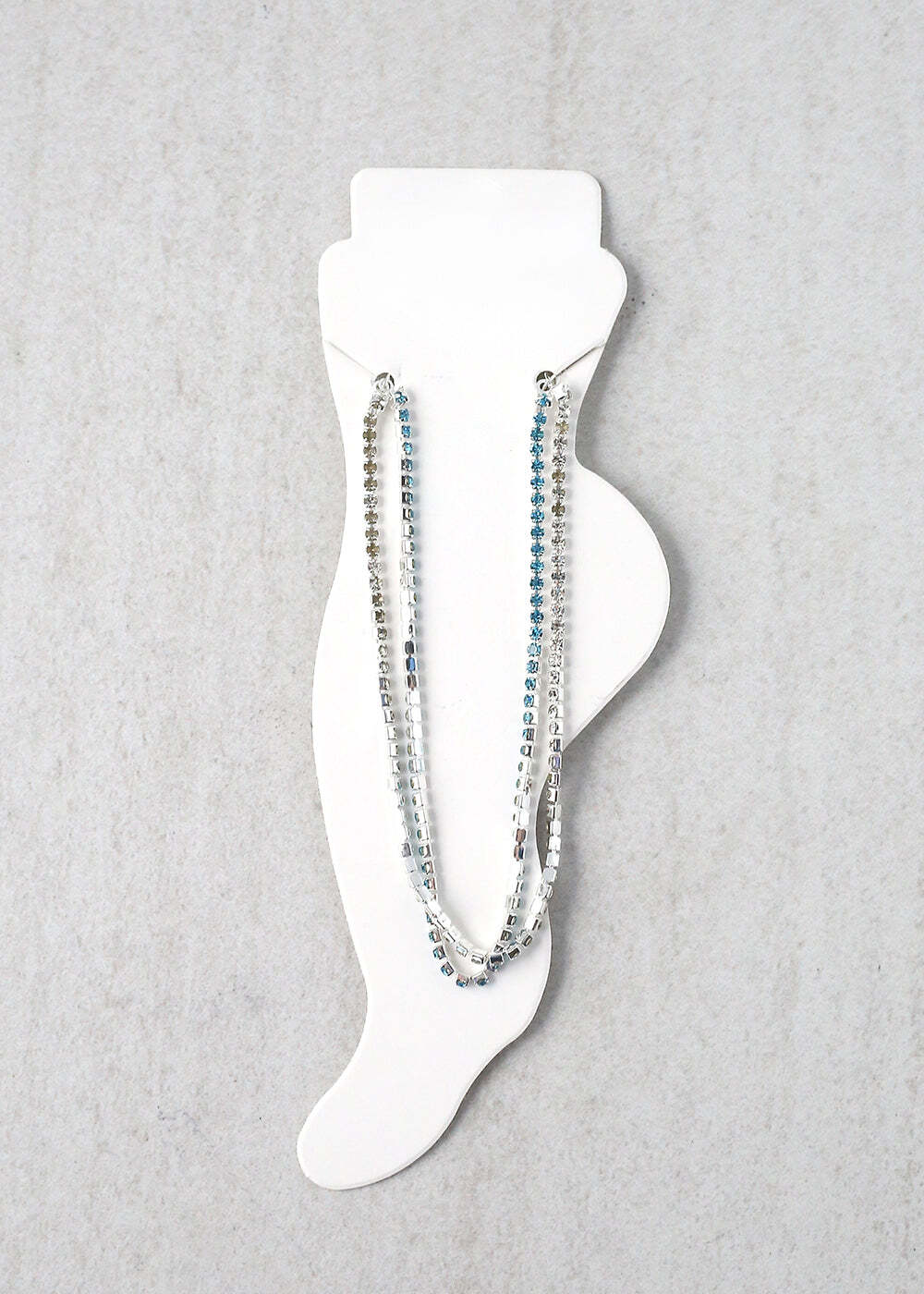 2-Layered Rhinestone Anklet
