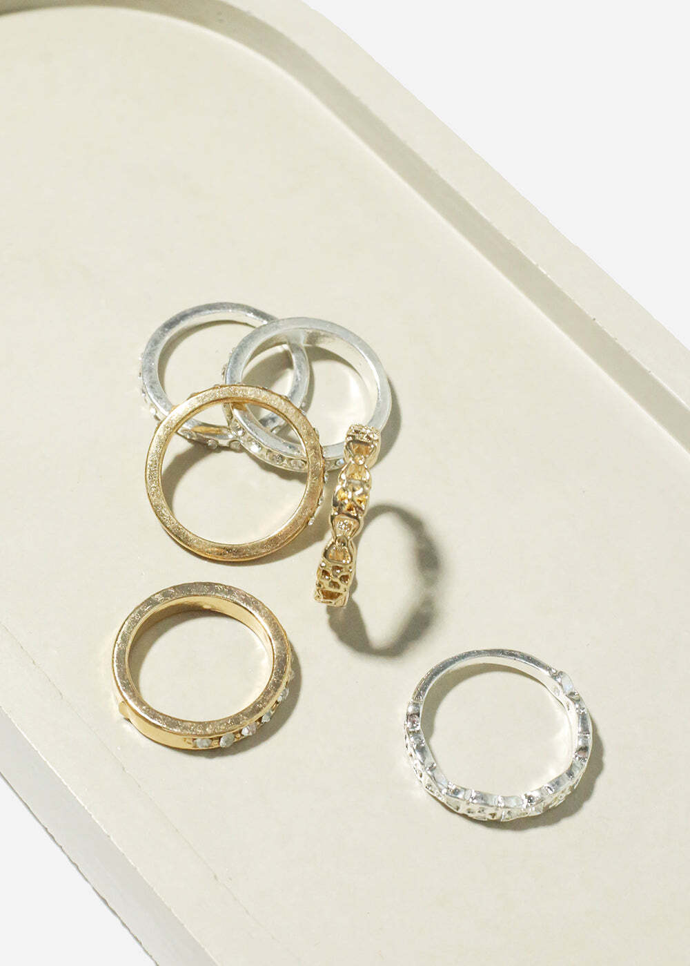 3 Piece Rhinestone Ring Set