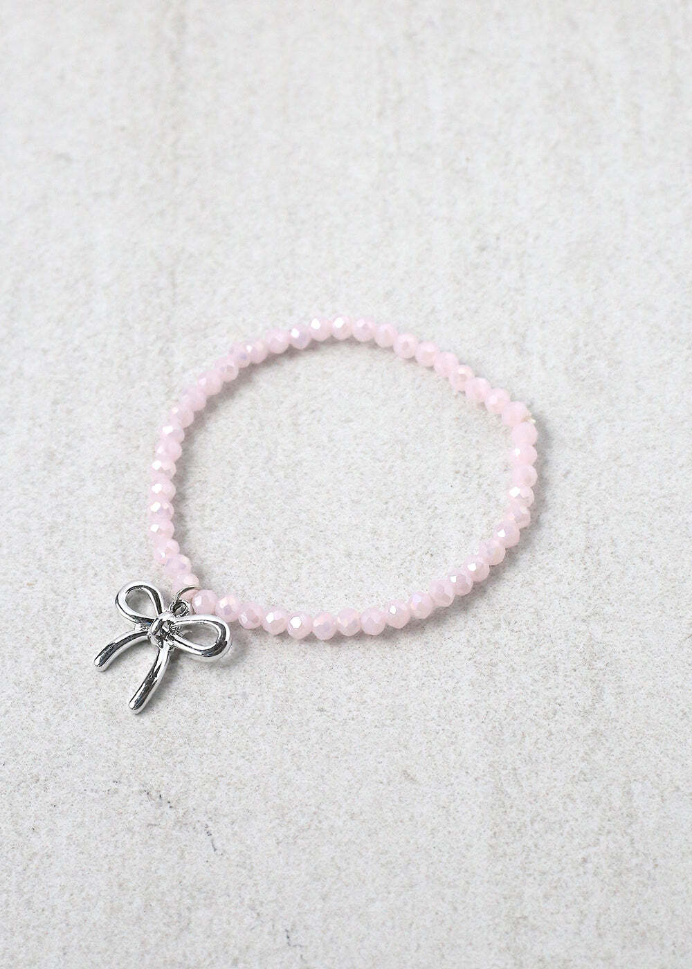 Bow Charm Beaded Bracelet