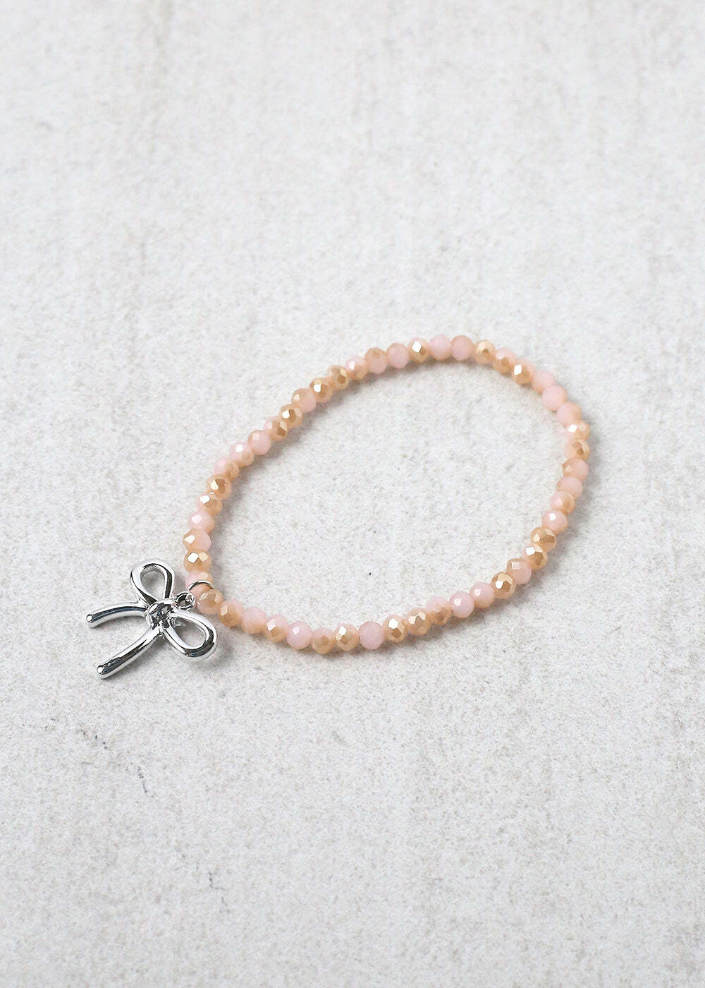 Bow Charm Beaded Bracelet