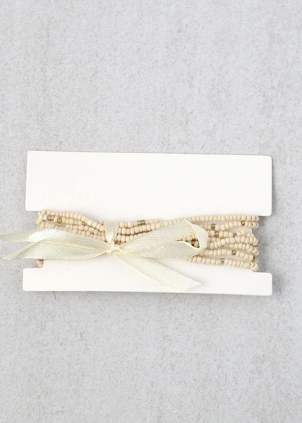 Multiple Beaded Bracelet with Ribbon