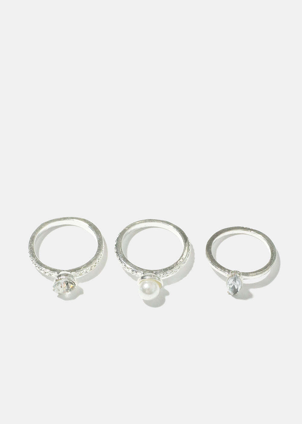 Pearl & Oval Rhinestone Rings