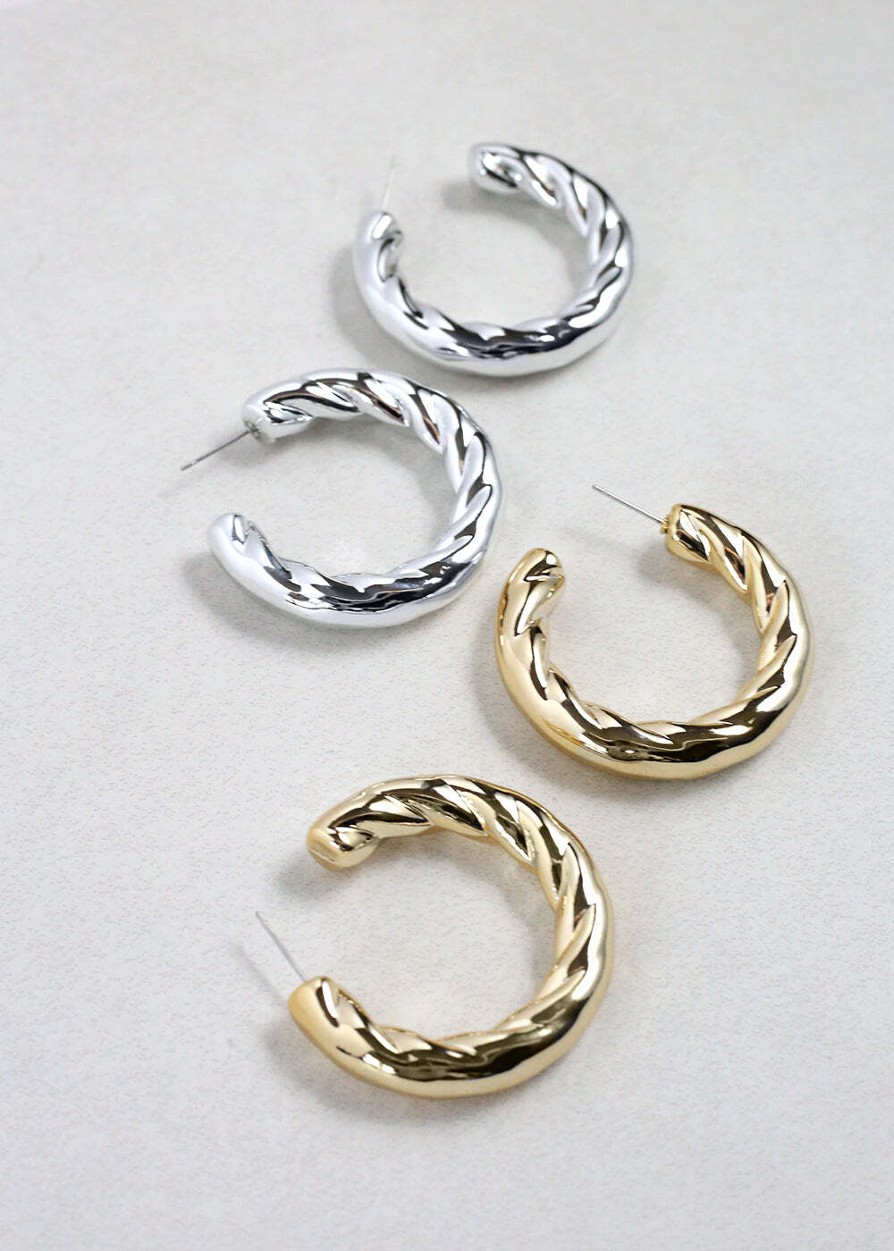 Twisted Hoop Earrings
