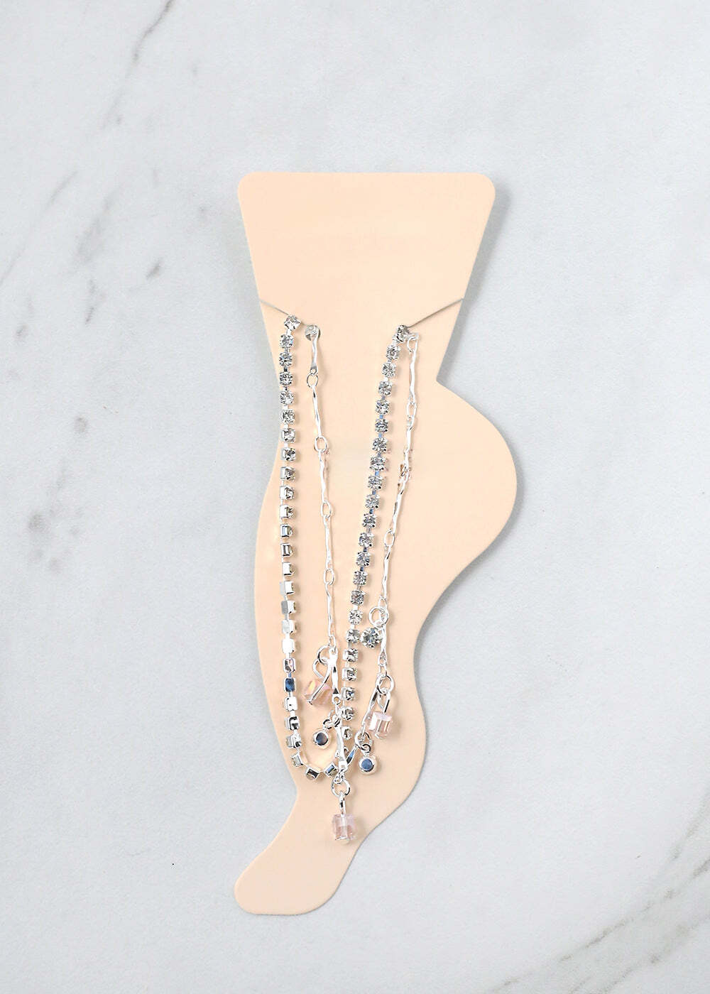 2-Layer Crystal Beads Anklet