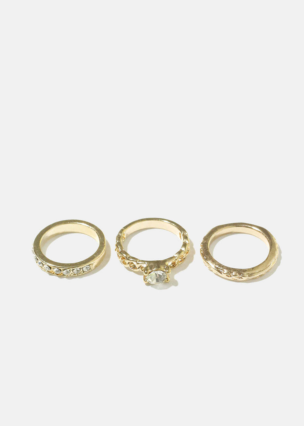 3 Rhinestone Rings