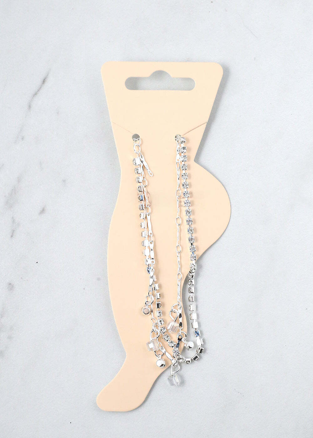 2-Layer Crystal Beads Anklet