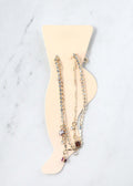 2-Layer Crystal Beads Anklet