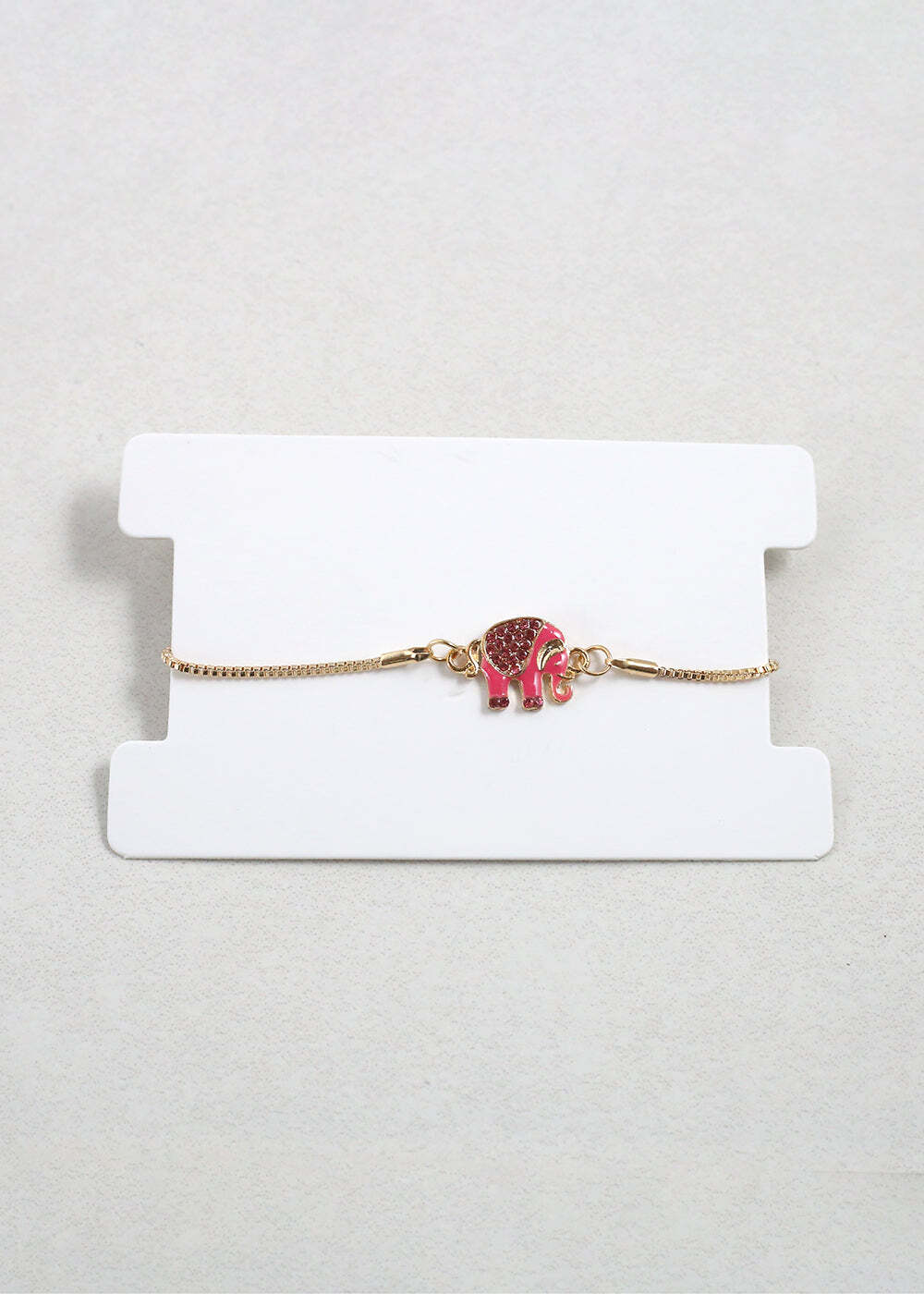 Gold Elephant Charm Bracelet