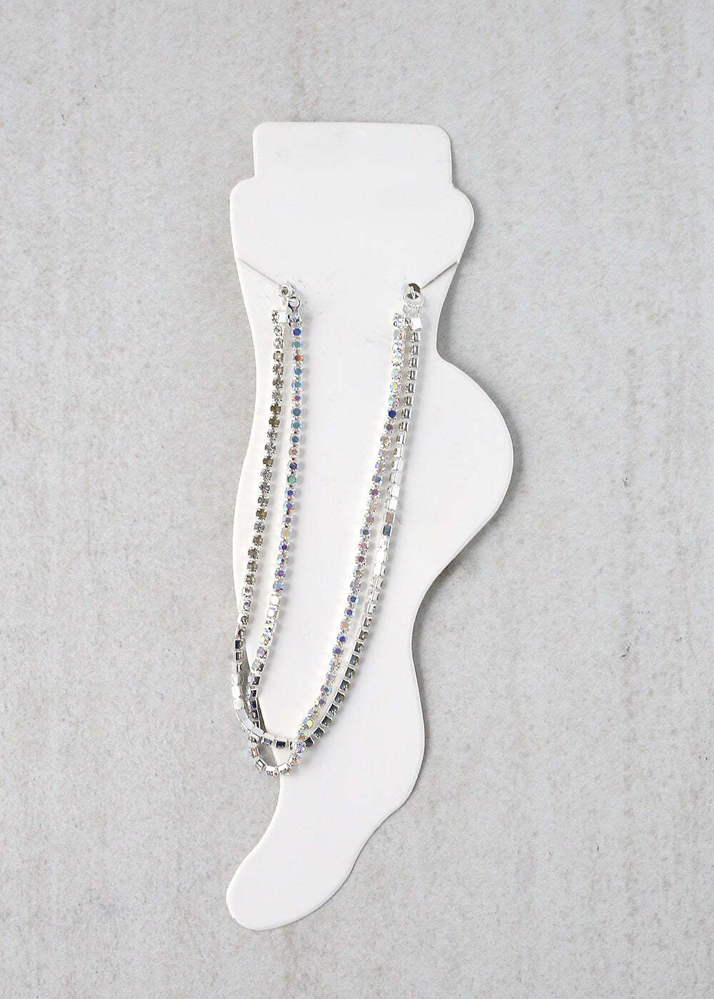 2-Layered Rhinestone Anklet