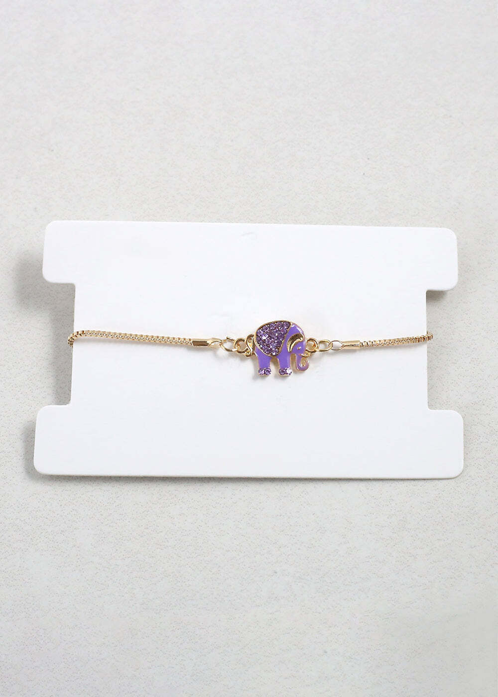 Gold Elephant Charm Bracelet